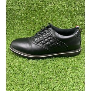 G/FORE Quilted Saddle Gallivanter Golf Shoes Mens Size 11 Black Leather Sneakers
